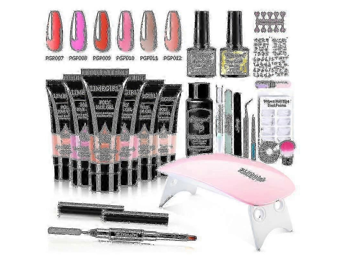25 26 Set de decoración de uñas con lámpara secadora, herramienta para remojar esmalte de gel de poliéster GOKOCO