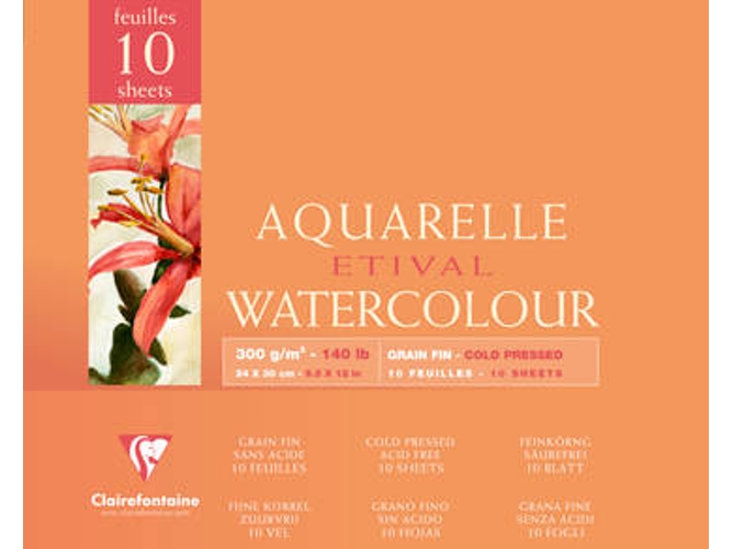 Papel Creativo CLAIREFONTAINE Acuarela