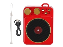 Alto-falante Bluetooth (conexão Sem Fio, Design Retrô) Alto-falante Bluetooth Retrô (modelo T10) Vermelho