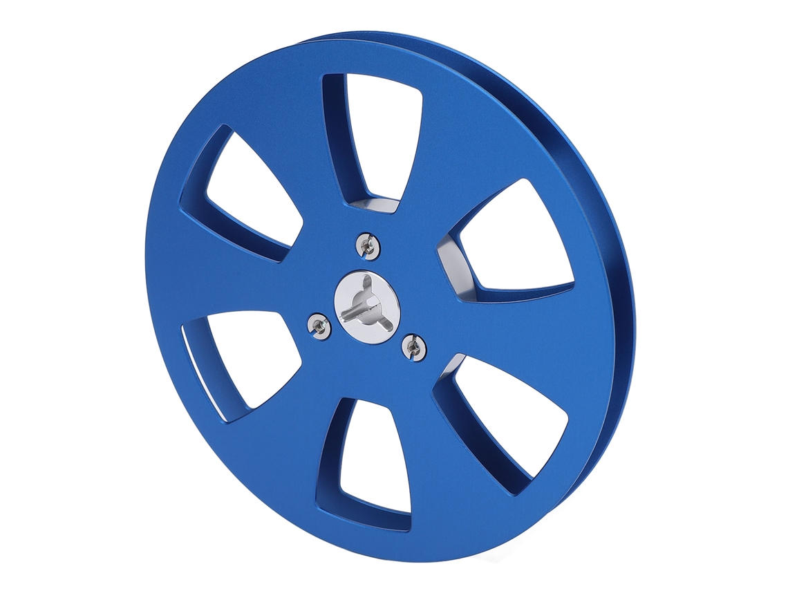 Carrete De Cinta Vacío De Aluminio De 1/4" X 5" Con 6 Orificios Para Grabadoras De Carrete A Carrete Nagra Studer Revox Basf Azul