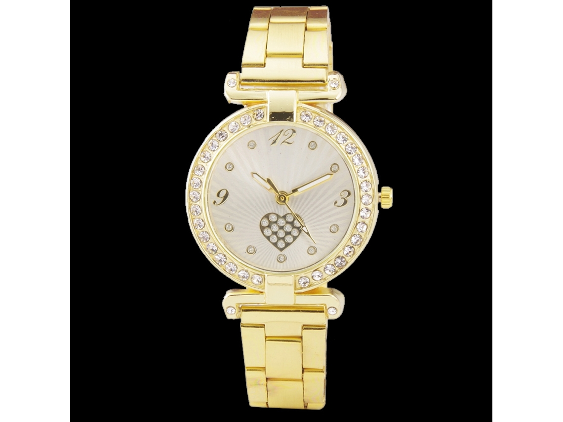 Reloj De Pulsera Unisex De Acero Zhoulianfa Con Brazalete De Cuarzo, Color Dorado A La Moda.