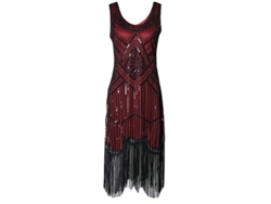 2026-vestido De Fiesta Anos 20 Para Mujer Con Flecos, Lentejuelas Y Perlas, Vestido Vintage Elegante Para Eventos Nocturnos Y Tematicos Gatsby