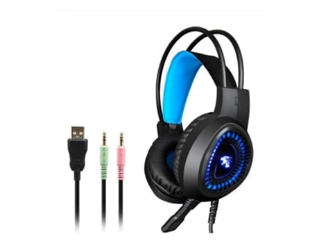 Auriculares V1000 Heavy Bass Internet Cafe Juego de deportes electrónicos Luminous 7.1 Channel Usb / 3.5Mm Blue3.5 + Interfaz USB