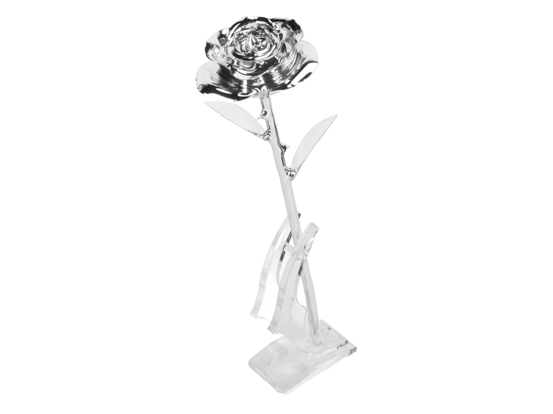 Plata con baño de oro rosa de 24k con soporte texturizado ligero