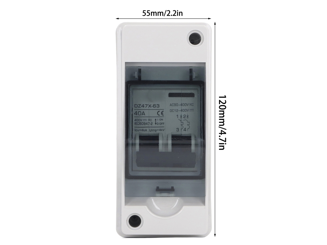 2026horizon-interruptor De Desconexión Solar Pv 2p 40a Ip65 Miniatura Dc 12-400v Ac 90-400v