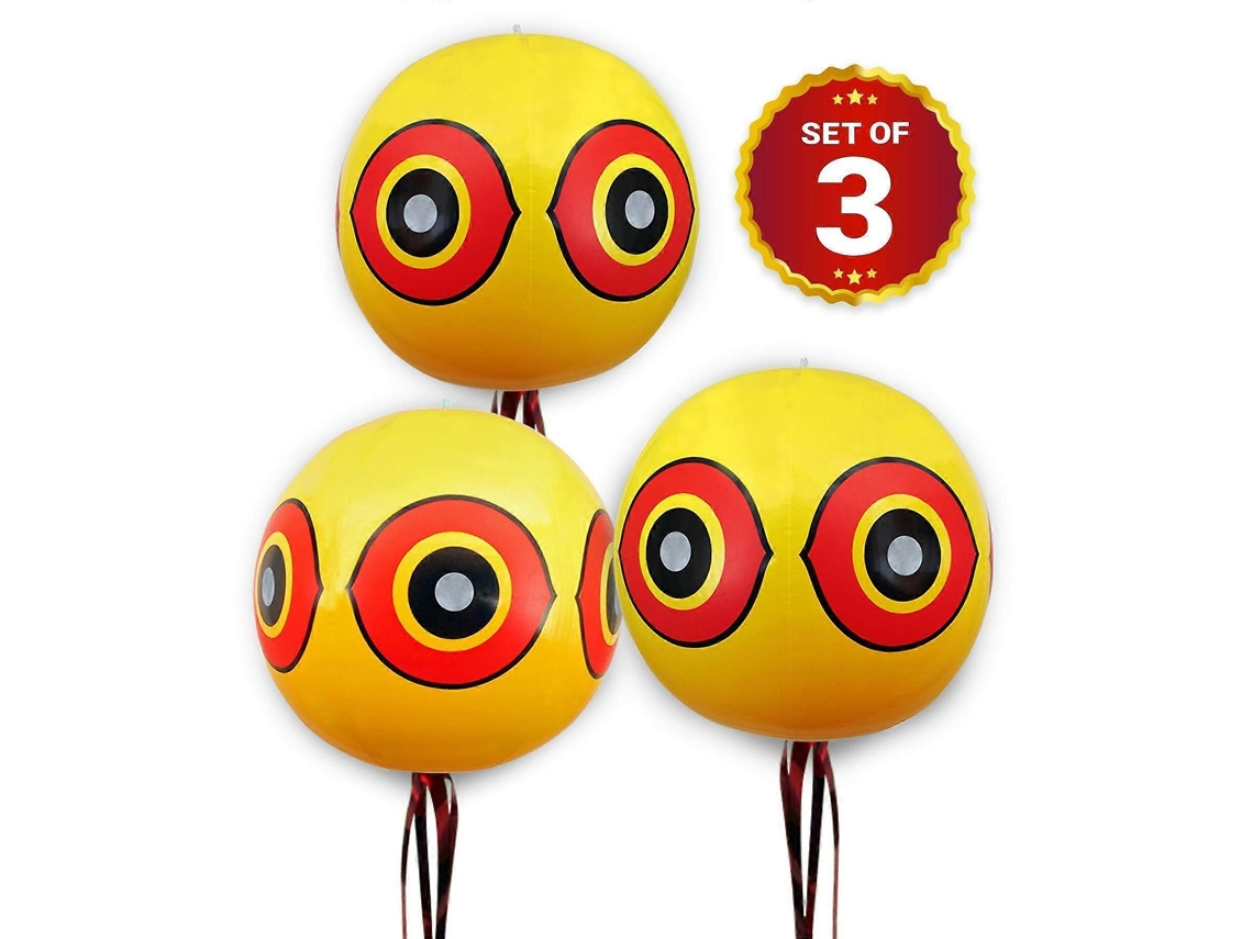 Omni-globos Repelentes De Aves - Repelente De Palomas Y Cuervos - Para Uso Con Ultrasonido/puntas/red - Paquete De 3