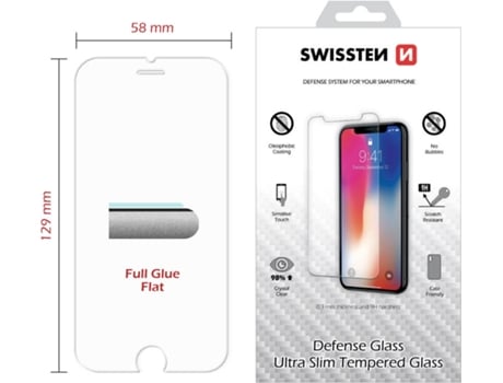 Protector de Pantalla Cristal iPhone SE / 8 / 7 SWISSTEN