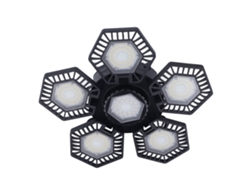 2026-lámpara Led De Techo Plegable 5 Paneles 120w 85-277v Para Taller Garage Almacén