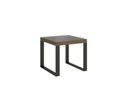 Mesa extensible Tecno 90/246x90 cm gris paloma con patas antracita Itamoby