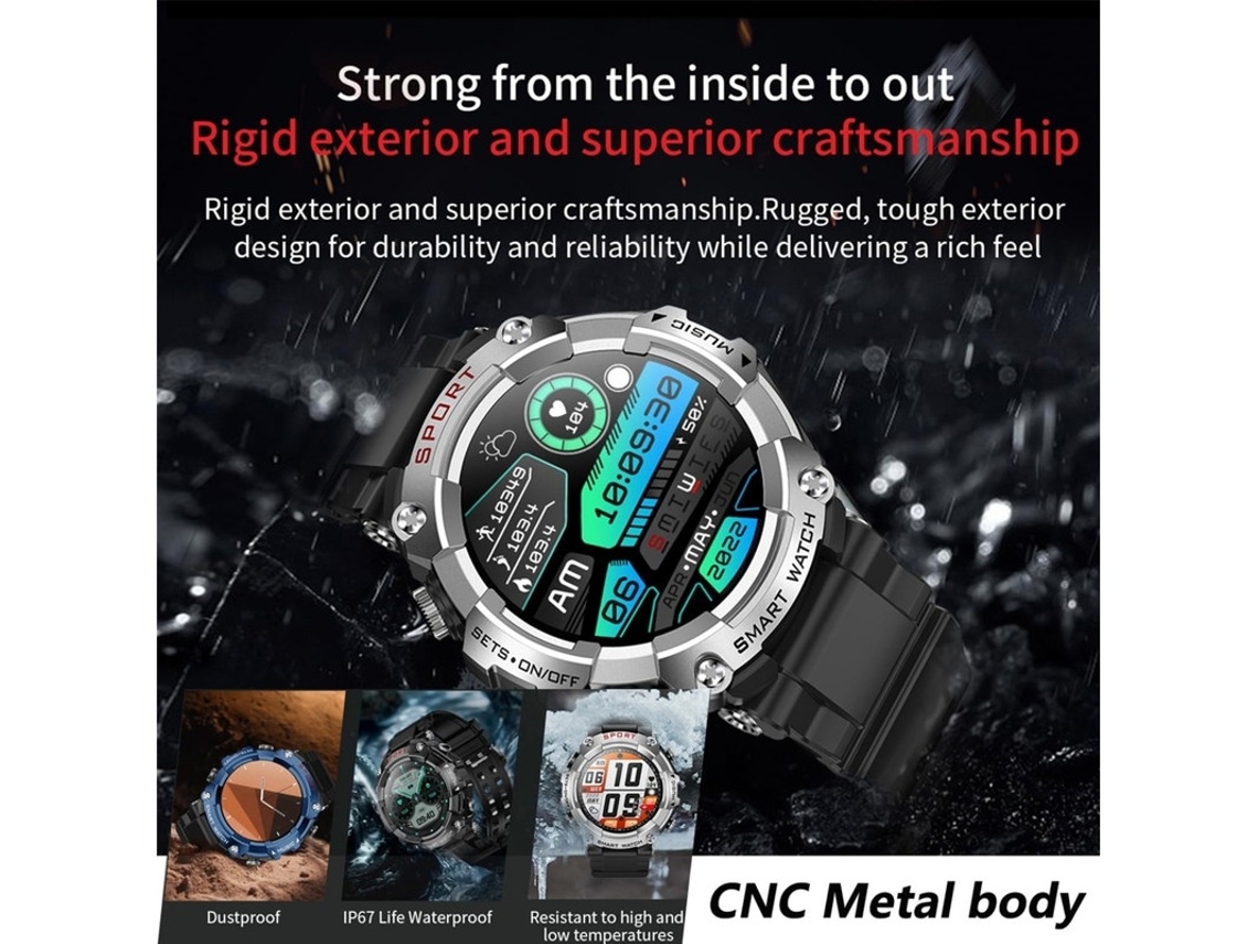 Reloj inteligente con auriculares para iOS y Android, pantalla táctil redonda de 1,52 pulgadas, rastreador de actividad física. Respuesta/hacer Yizhood.