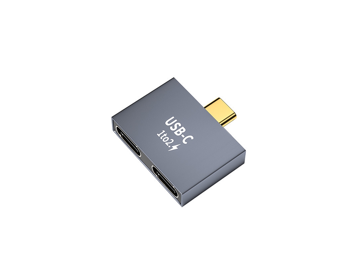 Estación de acoplamiento Yizhood Un puerto USB CE Dos puertos USB A Conexión de un teléfono o tableta USB AC Un cargador USB A o computadora. Gris