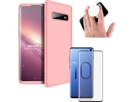 Carcasa, Protector y Popsocket Samsung S10 Slim armor 360º Rosa