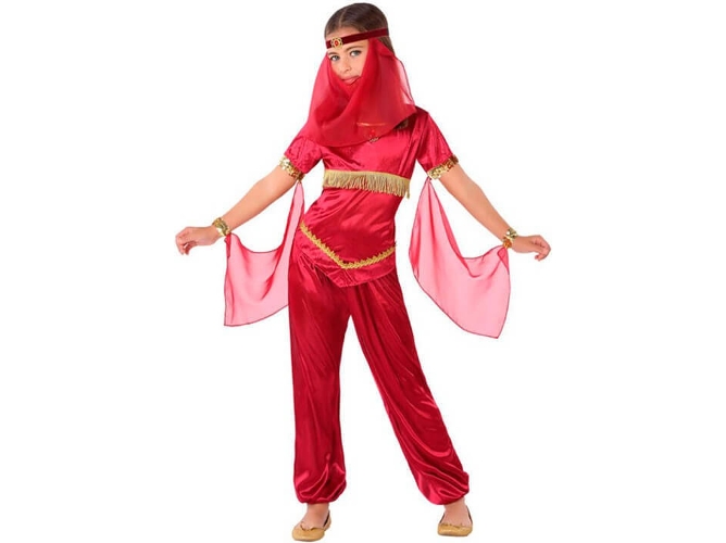 Disfraz de Niña DISFRAZZES Bailarina Árabe Rojo (Talla: 3 a 4 años)