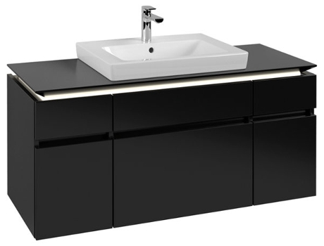 Villeroy &amp Boch Legato Unidad de lavabo B683 1200x550x500mm centrada en el lavabo iluminación LED