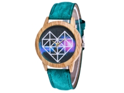 Reloj De Pulsera De Aleación Para Hombre Y Mujer, Estilo Casual Y Moderno, Cuarzo, Verde.