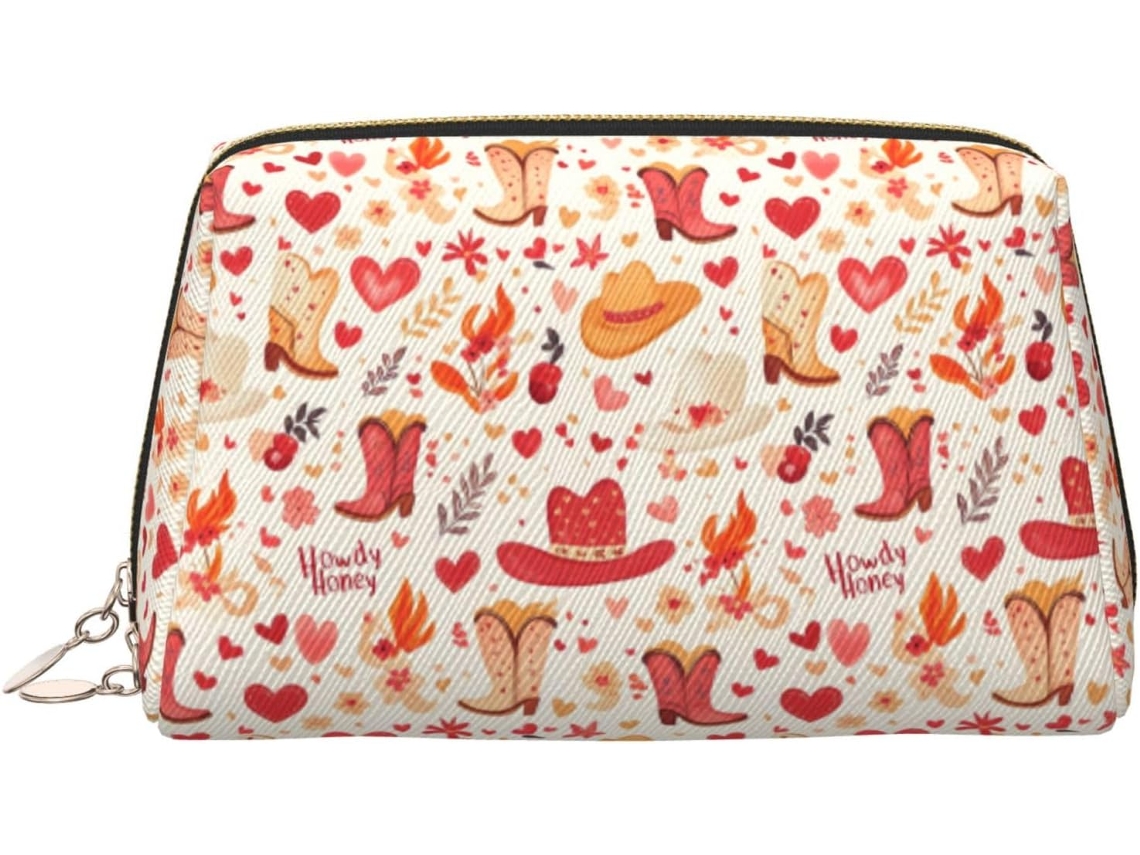 Neceser De Viaje Cuero Organizador Para Mujer Diseño Estampado Vacaciones