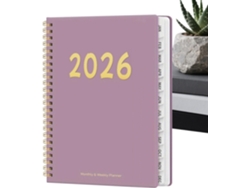 Agenda 2026 | Cuaderno De 12 Páginas Con Encuadernación En A, Planificador Semanal Y Mensual 2026 Para Escuela