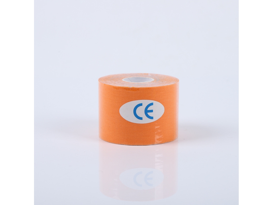 Cinta kinesiológica para lifting facial, contorno en V, cuello y contorno de ojos. Mdug (naranja, 7,5 cm x 5 cm)