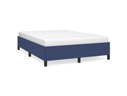 Maison Exclusive - Cama Sin Colchón Tela Azul 140x200 Cm