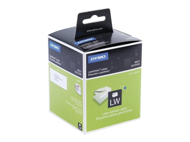 ETIQ DYMO DIREC 89X36 2-ROL 260 S0722400
