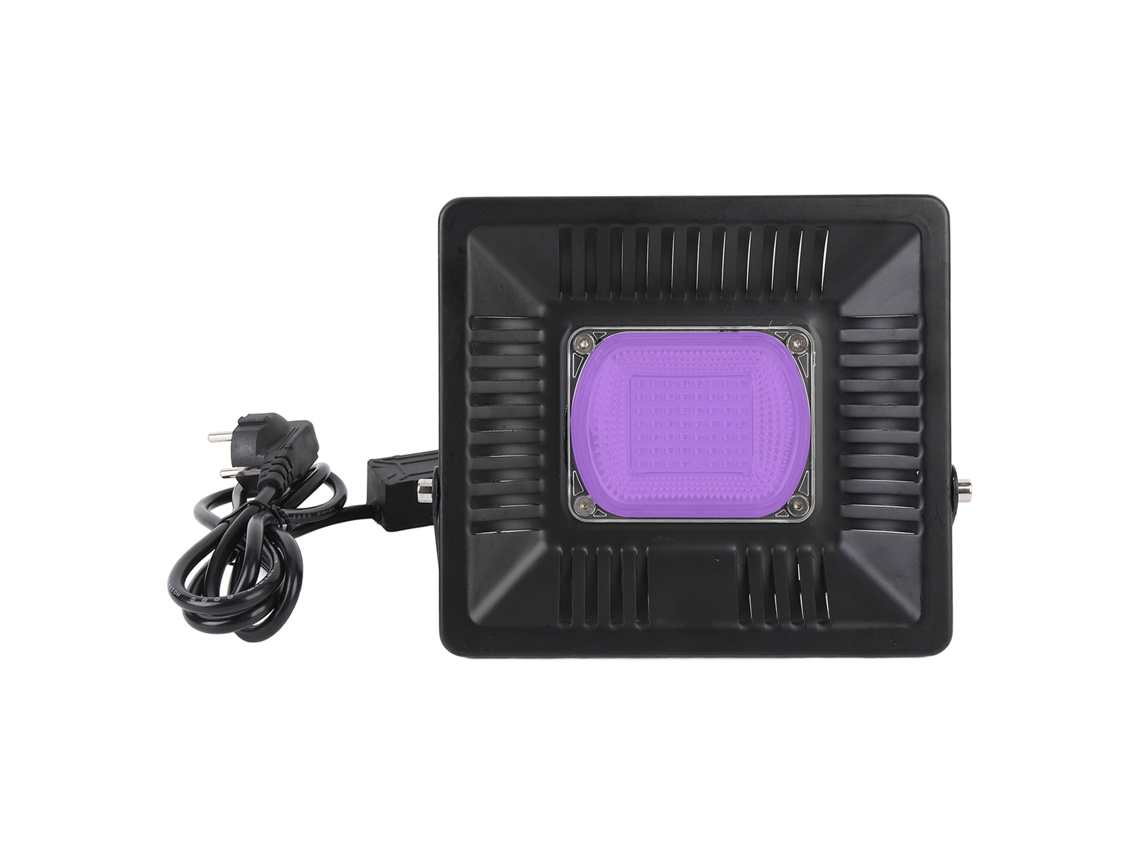 Lámpara LED UV negra de 50 W, modelo 2026, de aluminio, 385-400 nm, resistente al agua IP65, ideal para fiestas, clubes, bares y eventos.