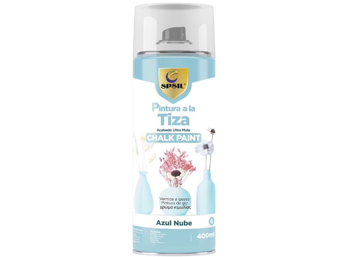 Pintura en aerosol con acabado tiza azul nube 400 ml Spsil