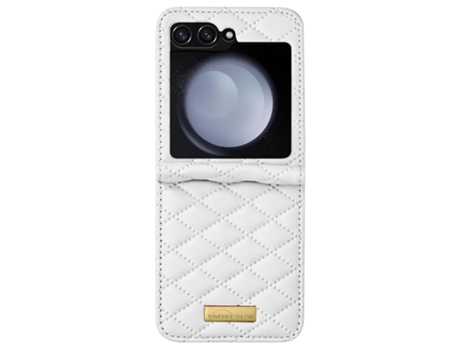 Funda para Samsung Galaxy Z Flip 5 AVIZAR Piel Blanco
