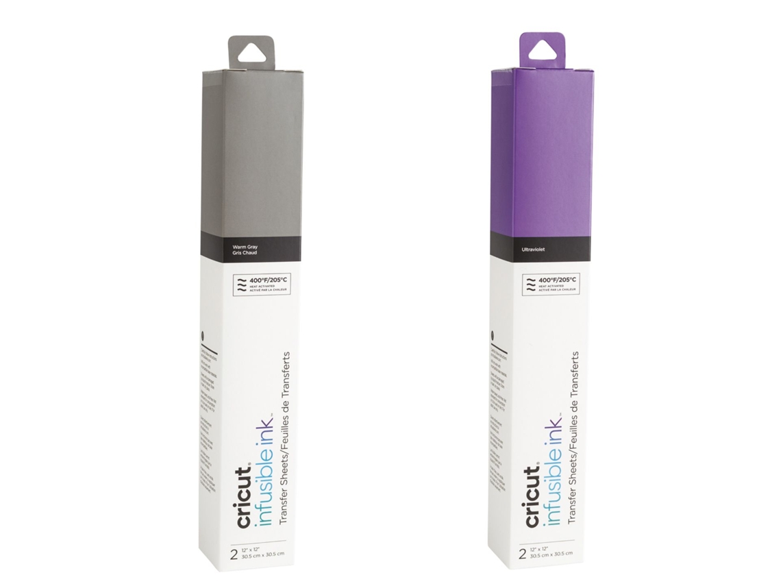 4 hojas de transferencia - Gris/ Violeta- CRICUT