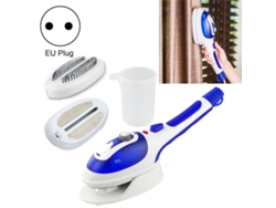 Plancha multifuncional para uso doméstico con base de cerámica, cepillo de tela suave y taza medidora europea MDUG (color: azul)