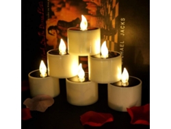 6 Velas Led Sin Llama Con Alimentación Solar Intermitente, Ideales Para Navidad, San Valentín, Fiestas, Cumpleaños Y Bodas.