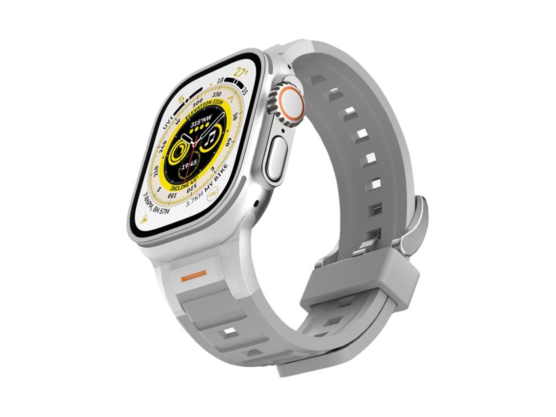 Correa para Apple Watch de 46/49/45/44 mm - Silicona colorida con junta metálica Pioneer