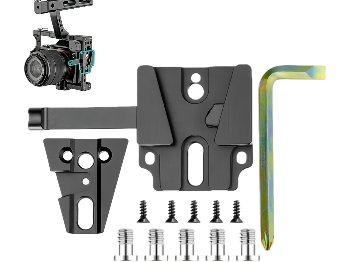 Adaptador De Vídeo De Desmontaje Rápido Con Montura V Para Batería