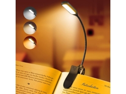 Lámpara De Lectura Led Recargable – 3 Niveles De Brillo – Brazo Flexible