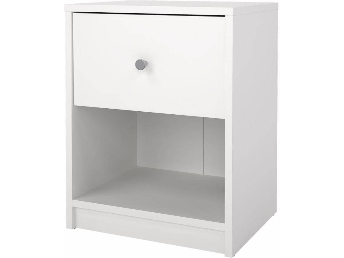 Mesa de Noche May Blanco (37.9 x 30.1 x 48.4 cm)  
