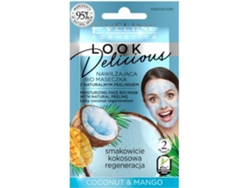 EVELINE Máscara Bio Facial Look Delicious Exfoliante Natural Coco Mango 10Ml
