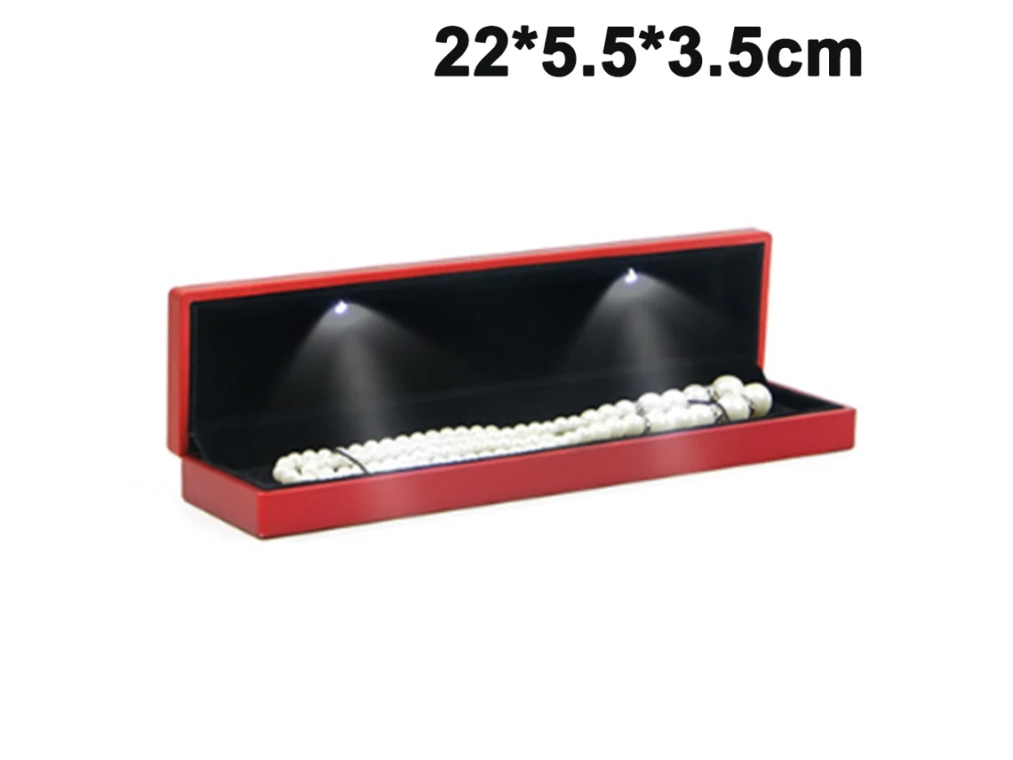 EIOORORRIY A Caixa De Jóias Para Mulher Com Luz de Led, Expositor De Colares/brincos/pulseiras, a Caixa De Armazenamento De Jóias (tamanho Colar)