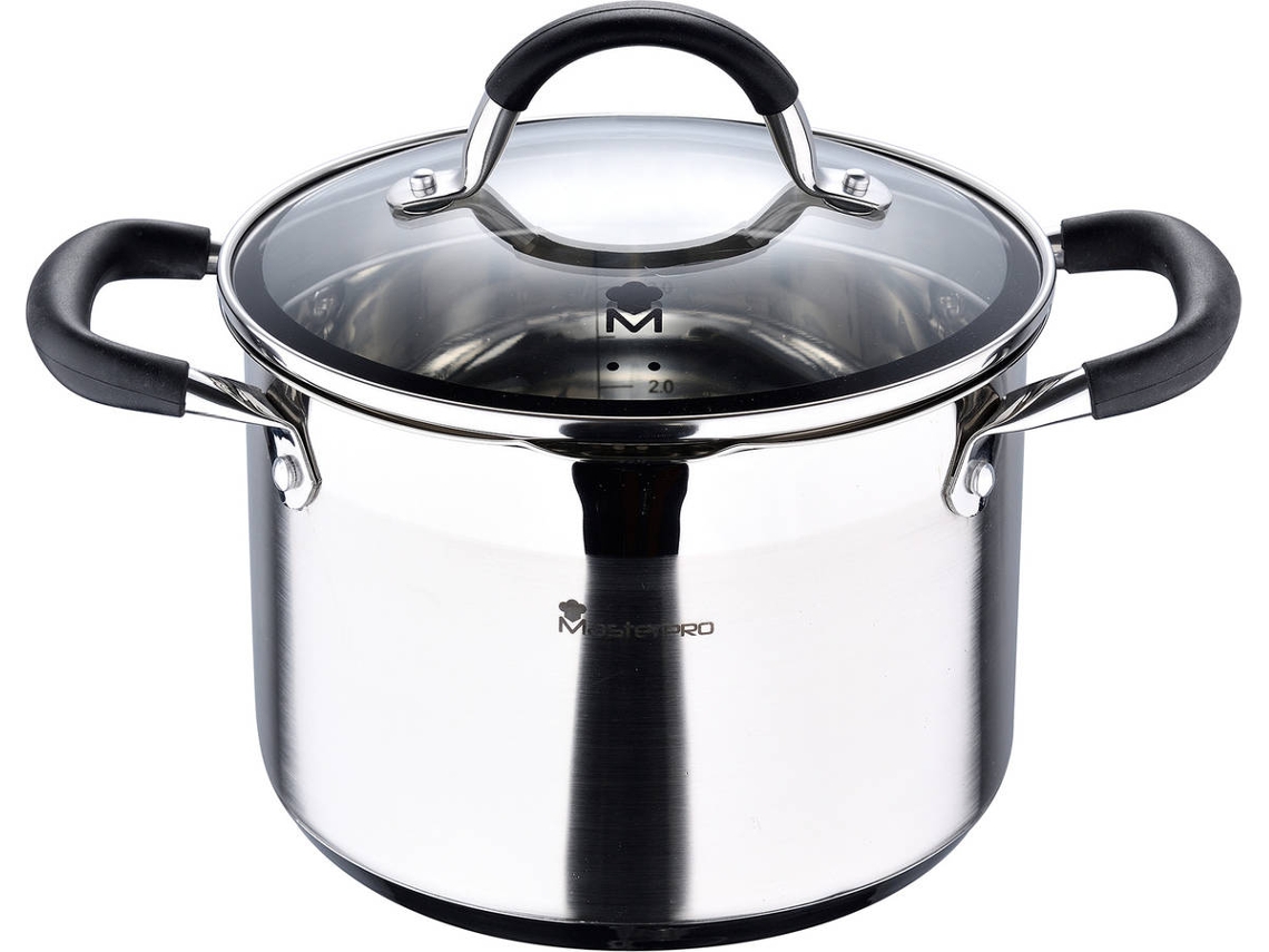 Olla MASTERPRO BGMP-1505-BK (20x14 cm - 4L - Acero Inox)