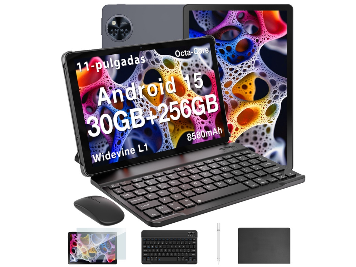 Tableta Doogee U11pro Android 15 de 11 pulgadas, 30 GB, 256 GB/2 TB, ocho núcleos, 8580 mAh, HD IPS 90 Hz, Widevine L1, Wi-Fi 5, 13 MP, 5 MP, Face ID, 3,5 mm