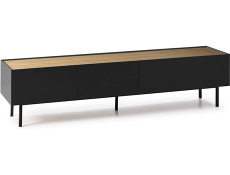 Mueble TV BAZAR MONDIALE Arista (Negro - MDF - 180x40x45 cm)