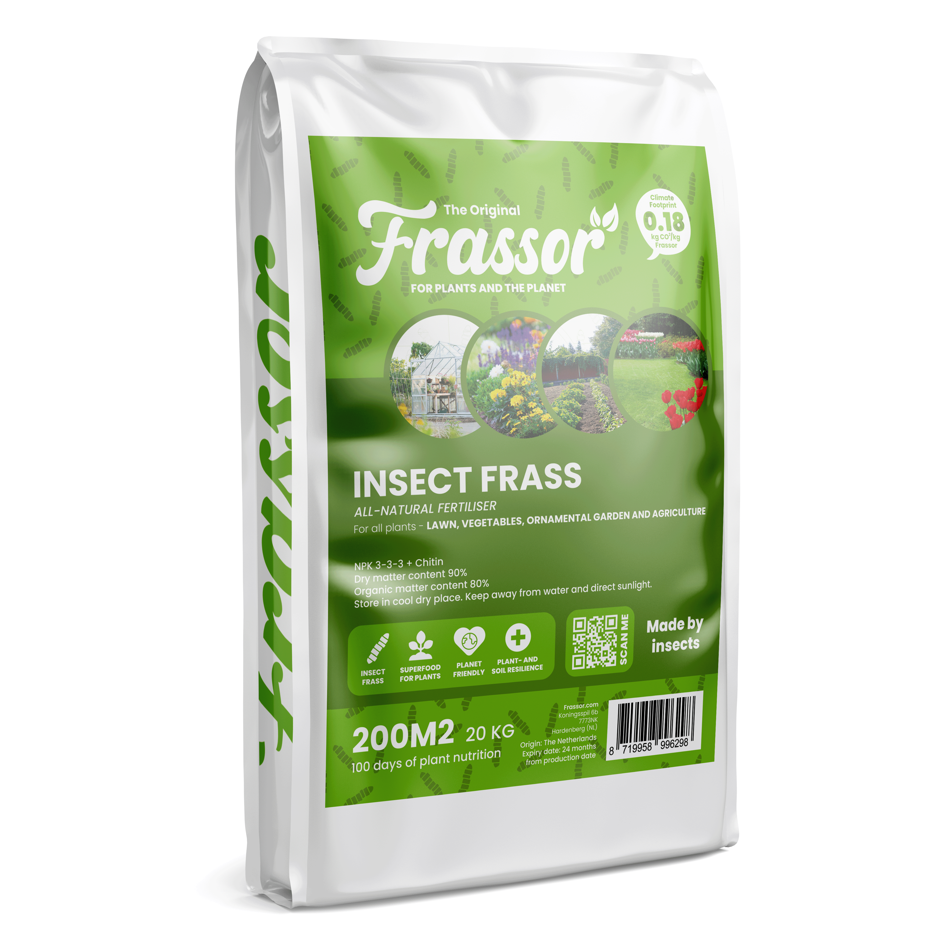 Frassor Insect Frass (20 kg – para 200 m2) - Organifer