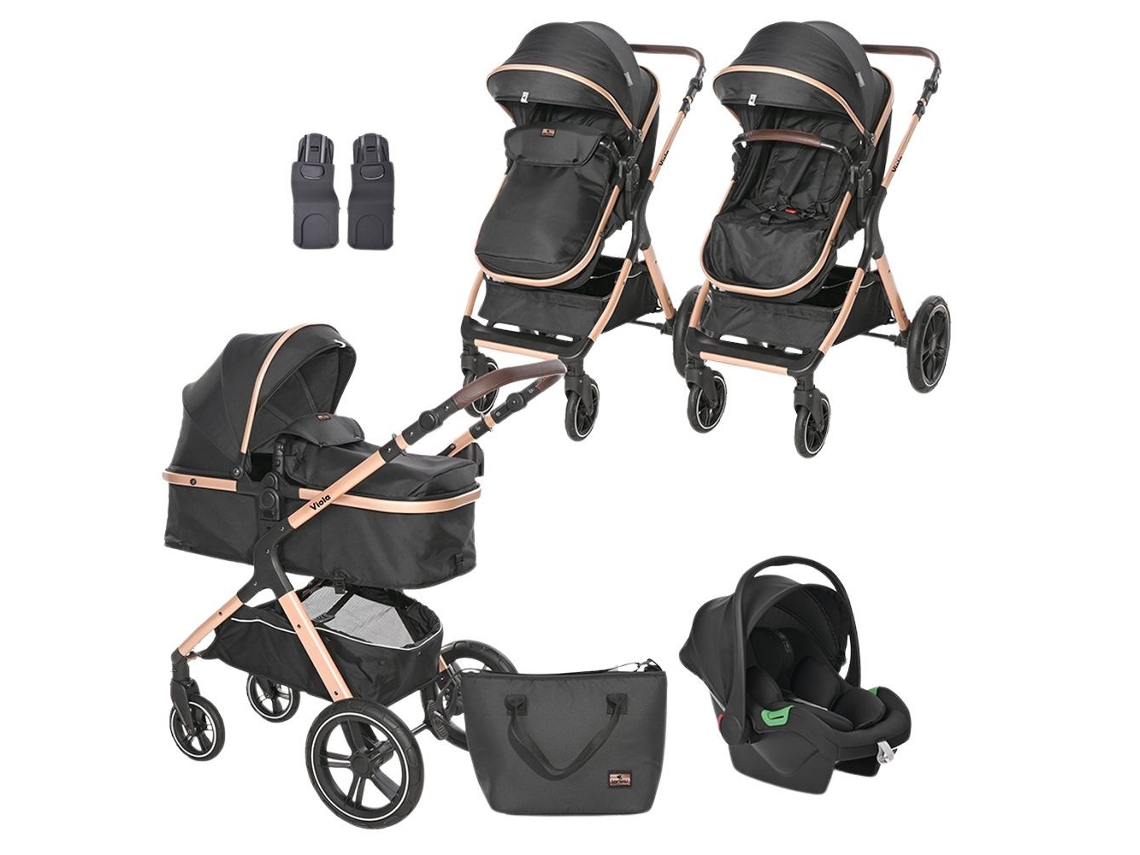Carrito de bebé trío VIOLA hasta 22 Kg de LORELLI Black Diamond