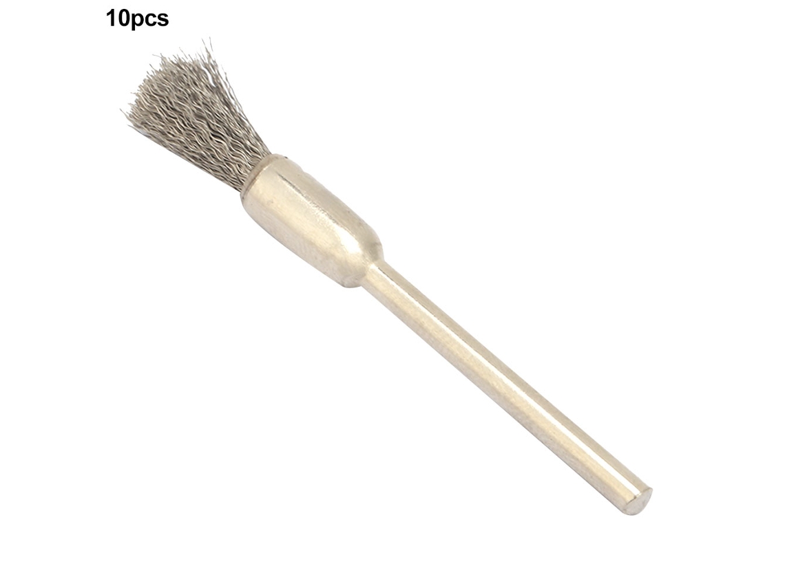 10 Cabezales De Cepillo De Acero Para Pulir Y Desbarbar, Accesorios De Repuesto De 3*6 Mm