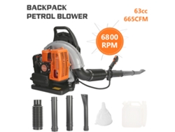Soplador/aspirador 63cc 665cfm 2800rpm 3hp/2,3 Kw 6800r/min 1,7 L Flasidu