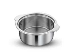Olla Para Fondue De Acero Inoxidable Con Mango Antiquemaduras Para Cocinas De Gas, 30 Cm, Distribución Uniforme Del Calor.