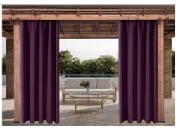 Cortinas Exterior 2x 155x200cm Cortina Morada para Pérgola Impermeable Cortina exterior para terraza Cortina parasol para balcón