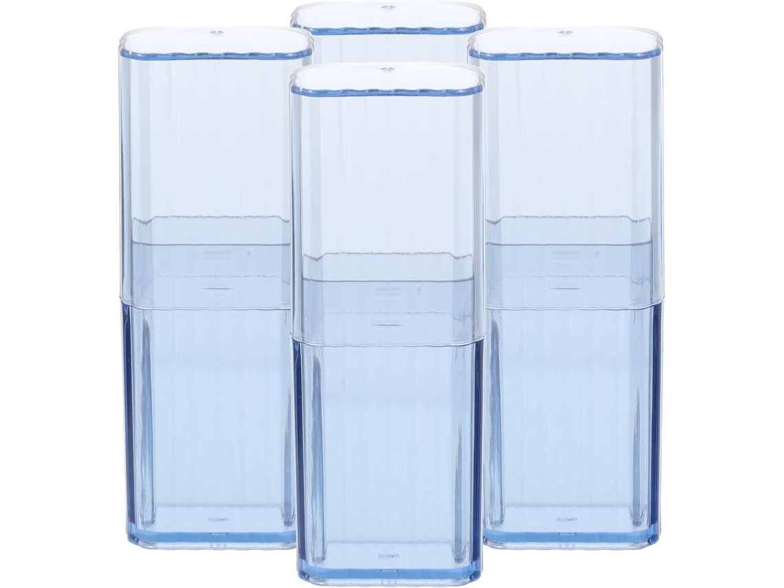 Pequeñas Cajas Almacenamiento Transparentes Juego 4 Reutilizables Prácticas Hisopos Algodón Dientes Organizar
