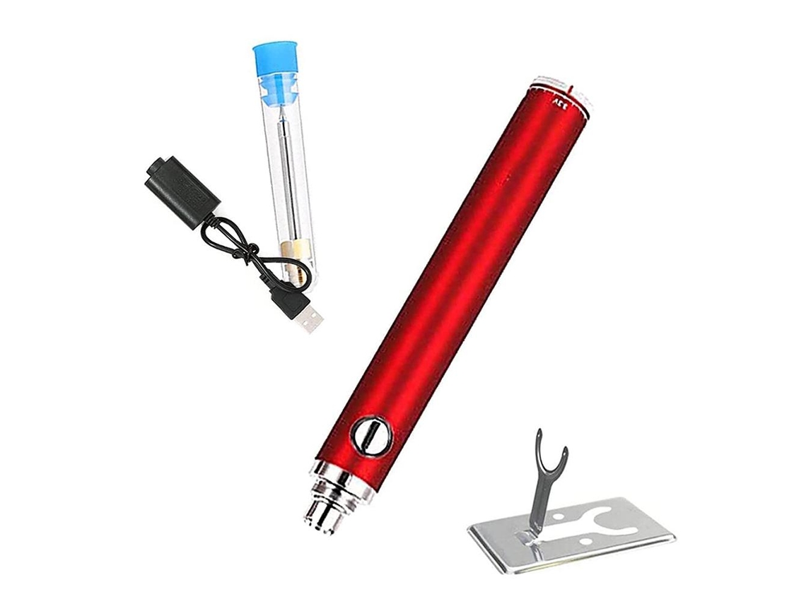 Ferro De Solda Sem Fio Com Carregamento Usb Ajuste De Temperatura Ferramenta Portátil De Reparo