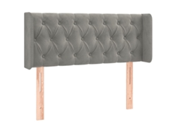 Maison Exclusive - Cabecero De Terciopelo Gris Claro 103x16x78/88 Cm