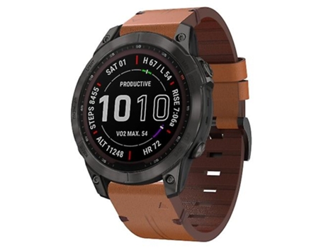 Correa Smartwatch Para Garmin Fenix 7 Zafiro Solar 22Mm Marrón VENISYMLIS