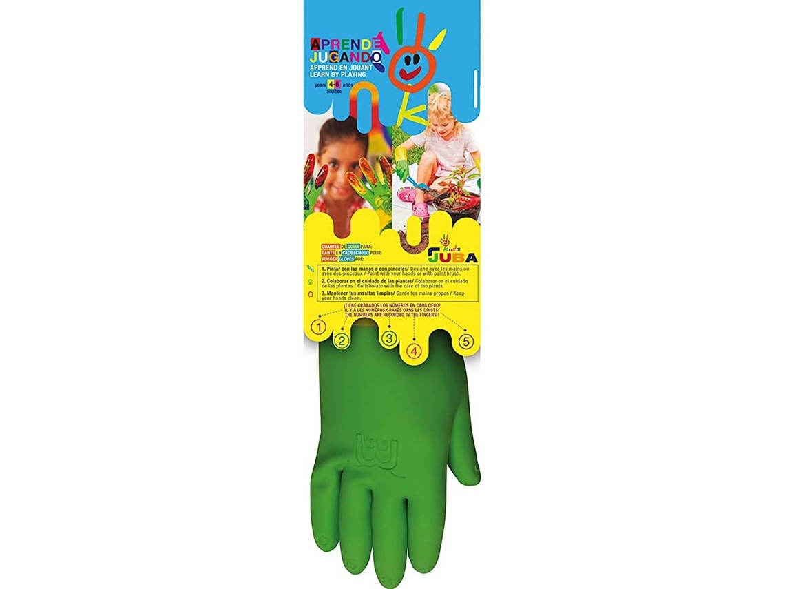 Guantes de jardinería JUBA Verde Infantil 4 Años Látex